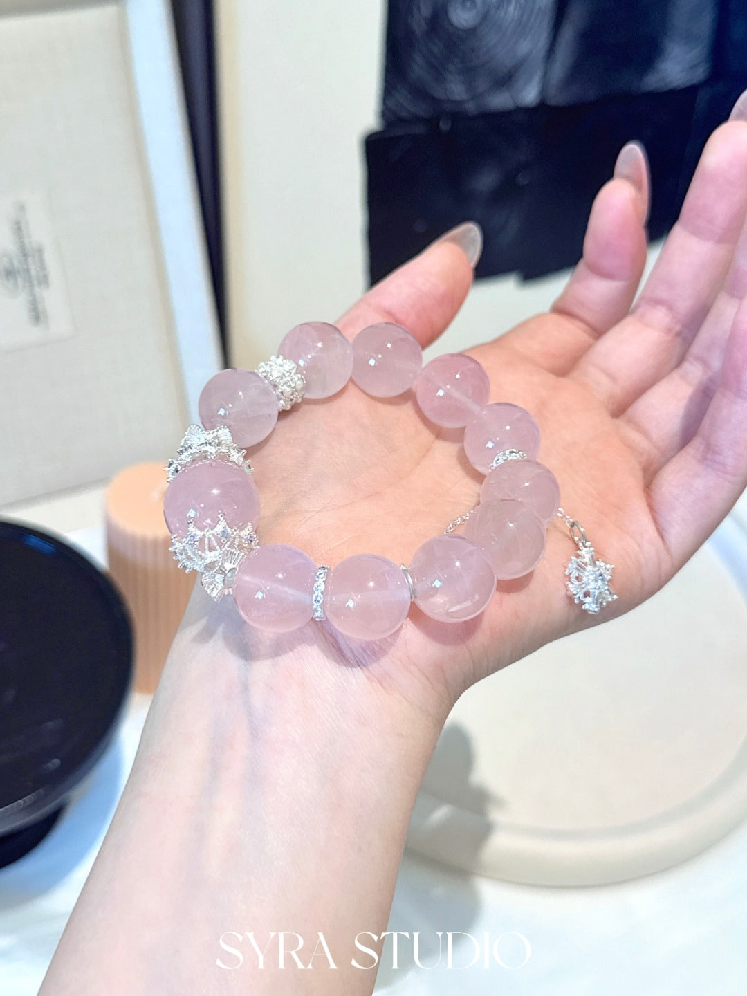 SYRA Pink Charm Bracelet